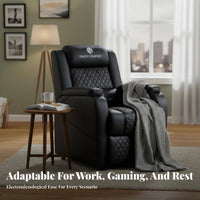 Reclinable Reclining Gaming Sofa Adjustable rearrest Multi-Position Recliner Heavily Cushioned Lounge Chair Ergonomic Design for video game enthusiasts, Internet Cafe Owners, Movie aficionados, Game Room, Bedroom, Home Theater