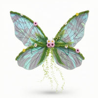 Wearable Fairy Wings with Ribbons Translucent Cicada Wings Ethereal Costume Accessory Semi-Transparent for Cosplayers, Photo Shoots