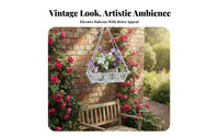 Wire Frame Hanging planter Vintage and aesthetic Garden Supply Indoor & exteriordoor Use