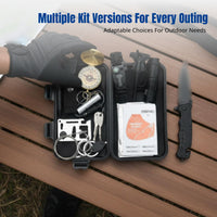 Outdoor Multi-Functional Emergency Kit, Survival Tool Set, Portable Storage Box, Random Design