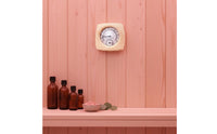 Wooden Sauna Thermal-Hygrometer Mechanical 2-in-1 Sauna Thermometer Hygrometer Easy to Read Wood Frame Temperature Humidity Gauge for Spa