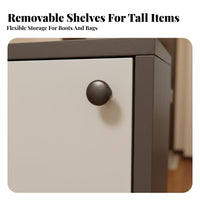 Narrow Footwear Storage Unit Space Saving Narrow Shoe Rack Multifunctional Entryway Cabinet for Apartment Dwellers, Families, Corner, Small Areas