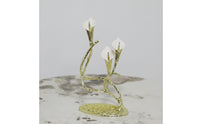 Flower Candle Holder Metal Candelabra Modern Centerpiece for Entryway