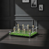 Acrylic Golf Ball Display Stand with Turf Base Clear Golf Ball Display Rack Tabletop Compact for Golfers, Collectors, Desk, Office, Trophy Room