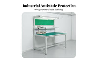 Includes LED Light Anti-Static Workbench Heavy-Duty Quality Inspection Desk Stable Frame Production Line Work Table Wear-Resistant for Factory Workers, Laboratory Technicians, Laboratoryoratory Oratory