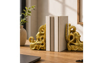 Ocean-Themed Squid Bookends Nautical Bookends with Tentacles Decorative Book Holders Sculptural for Living Room