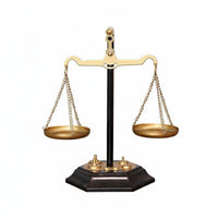 Decorative Weighing Balance Iron Craftsmanship Golden Finish for Mantel