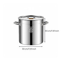 Commercial Grade 316 Stainless Steel Stock Pot Heat Resistant Large Stainless Steel Broth Pot Heavy Duty Cookware for Chefs, Restaurant, Home Kitchen