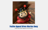 Zhong Kui Cartoon Resin Figurine, Office Desk Anti-Negativity Decor, Car Dashboard Decoration