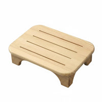 Multi-Functional Slatted Platform Stool Long-Lasting Footrest Strong Load-Bearing Household Furnishing Minimalist Design for Adults, Children, Office Workers, Living Room, Bedroom, Entryway, Bathroom