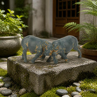 Miniature Resin Buffalo Figurine for Micro Landscape and Garden Decor