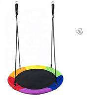Oxford Cloth Tree Swing Padded Round Tree Swing Outdoor Reinforced for Children, Backyard, Garden