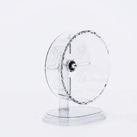 Silent Hamster Wheel with Stand Included, Clear Running Wheel, Large Exercise Wheel Cage Accessory for Syrian Hamsters, Quiet Use