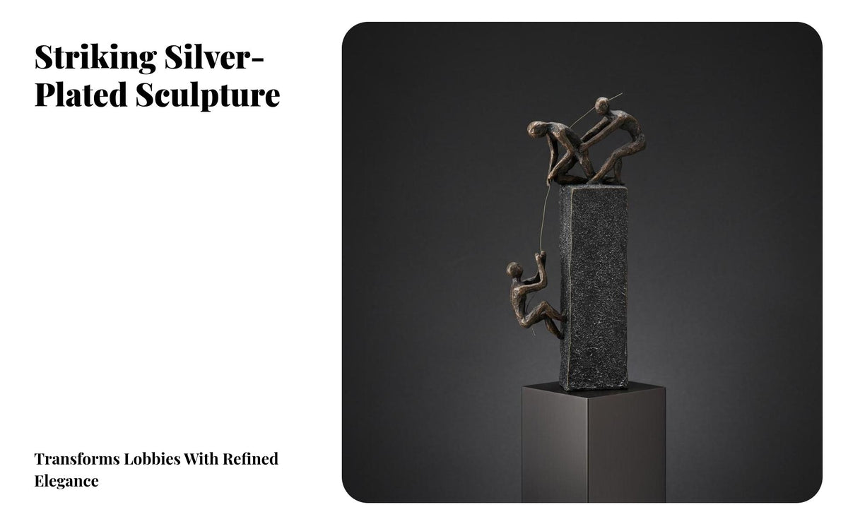 Abstract Face Sculpture Centerpiece Shiny Finish Figurine Luxury Feel Modern Abstract Statue for Homeowners, Adults, Office, Living Room, Study