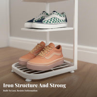 Space Saving Multi-Layer Shoe Rack Easy Assembly Multi-Tier Shoe Organizer Sturdy and Long-Lasting Stable Structure for Apartment Dwellers, Families, Students, Hallway, Closet, Bedroom, Dorm Room