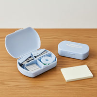 4-Piece Stationery Box Complete Mini Stationery Tool Kit with Storage Case Compact Desk Accessories Kit for Students, Travel