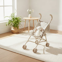 Doll Carriage with Canopy Foldable Doll Carriage Compact Toy Pram for Nursery