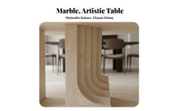 Oval Marble Dining Table European Design Minimalist Marble Surface Table Luxurious and Grand Household Furniture for Homeowners, Families, Villa