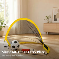 Quick Setup Circular Spring-up Soccer Goal Easy Storage Foldable Soccer Goal Ground Stakes