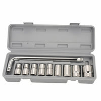 Compact Socket Wrench Set Portable Socket Set with Case Easy to Identify Tool Kit Corrosion-Resistant for Diyers, Mechanics, Garage