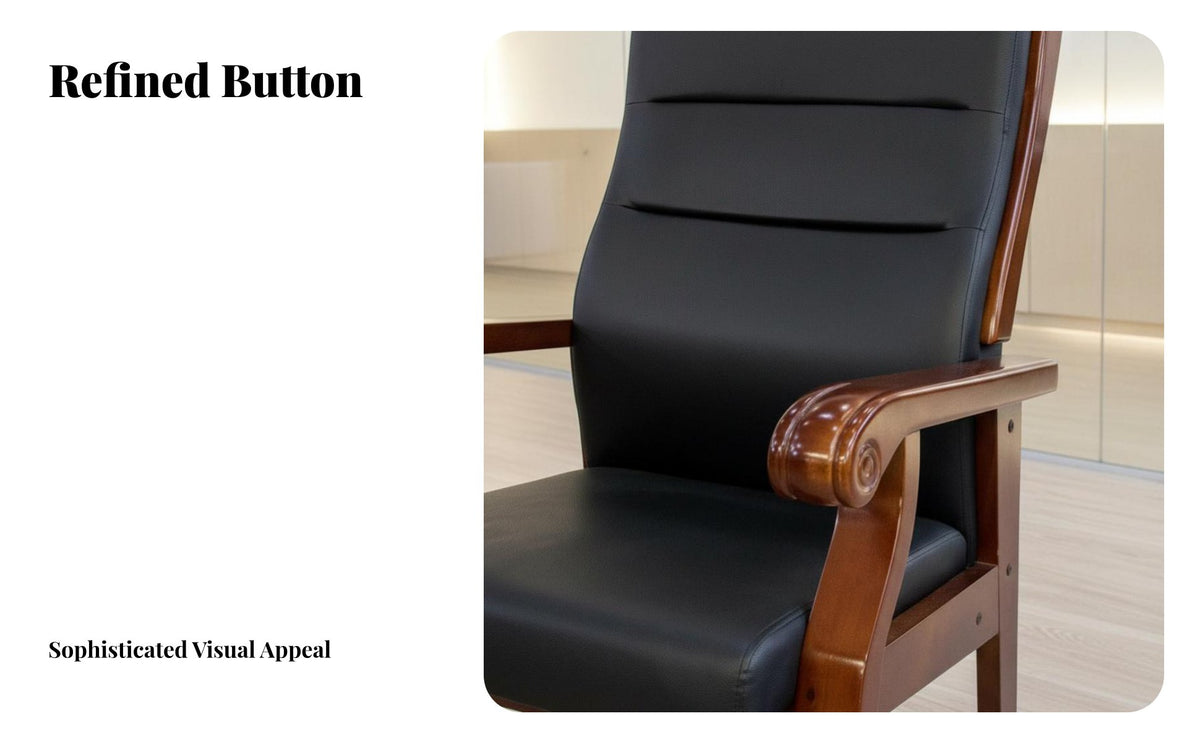 Padded Backrest Upholstered Wooden Meeting Chair Sturdy Frame Office Furniture Stable Load-Bearing Guest Armchair Long-Lasting Construction for Business Professionals, Interior Designers, Homeowners, Conference Room, Reception Area