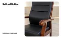 Padded Backrest Upholstered Wooden Meeting Chair Sturdy Frame Office Furniture Stable Load-Bearing Guest Armchair Long-Lasting Construction for Business Professionals, Interior Designers, Homeowners, Conference Room, Reception Area