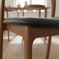 Solid Wood Dining Chair Fully Assembled Nordic Style Kitchen Chair for Home Office