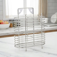 Utensil Holder and Chopstick Holder, Wall-Mounted Organizer Cutlery Holder, Thickened Stainless Steel for Modern Kitchen Space Saving Drainage
