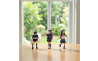 3 Pieces 1/64 Schoolchildren Figures Hand Painted Miniature People Figurines Delicate Diorama Figures for Hobbyists