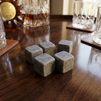 Whisky Stones for Chilled Drinks without Dilution, Premium Granite Chilling Stones for Men, Dad, Reusable Ice without Tongs, Home Bar Essentials