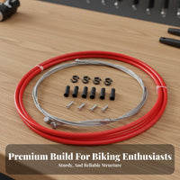 Mountain Bike Street Bike Wire Set Wear Resistant Cycle Brake Wire Set Gear and Brake Wire Housing Kit Effortless PTFE Inner