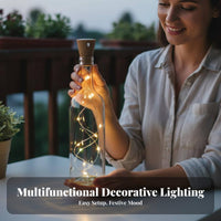 light-emitting diode Bulbs Solar Cork Light mood-setting Creating Bottle lighting fixture suitable for common Bottles cord Lights Bendable Wire for DIY hobbyists, Home Decorators, Parties, Weddings, Wedding, Garden