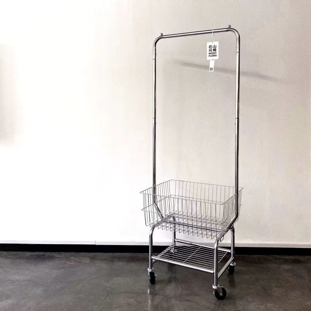 Mobile Clothes Rack with Wheels for Bedroom and Store