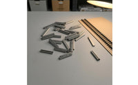 10 Pieces Metal Railway Track Connector Strip Narrow Model Train Track Connector Silver