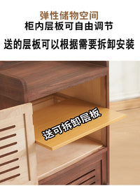 实木鞋柜家用门口立式多层鞋架子带门窄高储物柜玄关收纳柜免安装