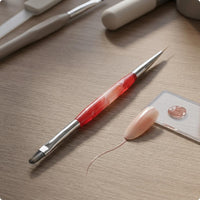 Metal Handle Double-Ended Nail Art Brush Fine Tip Double Ended Nail Brush