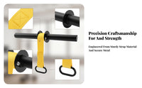Handheld Wrist and Forearm Roller Weight Loading Sturdy Nylon Strap Wrist Strength Bar Forearm Training Bar Metal Loop