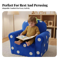 Cartoon Design Strawberry-Shaped Chair Soft Upholstery kids' Furniture Sturdy Frame Upholstered Armchair Materials for Girls, Toddlers, Parents, storytime Corner, Playroom, Bedroom, Living Room
