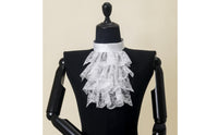 Lace Bib with Cuffs Vintage-Themed Lace Jabot Gothic Historical for Actors, Photography Props