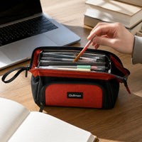 Minimalist Large Capacity Standing Pencil Case with Multi-functional Storage