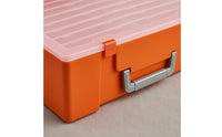 19 Pieces 18-Case Photo Keeper Clear Construction Photo Storage Box Large Capacity Portable Picture Case for Crafters, Collectors, Home Office, Garage