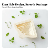 Sink Corner Strainer Space Saving Food Scrap Collector Easy to Clean Triangular Food Waste Strainer for RV