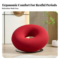 Modern Minimalist design Donut-Shaped Armchair Creative Design accent Chair Comfortable Indoor Seating Statement Piece for homeowners, Students, Book Lovers