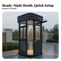 Prefabricated Guard Booth Heavy Duty Structure Outdoor Sentry Box Steel Security Cabin for Factory Gates, Community Entrances, Parking Lots