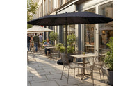 Three-Head Patio Umbrella Windproof Patio Umbrella with Base Waterproof Parasol for Business Owners, Cafe, Market Stalls, Backyard
