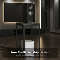High-Fidelity Speaker Floor Stand Multi-Purpose Home Theater Speaker Stand Sleek Design Wrought Iron Audio Rack Quick Setup for Audiophiles