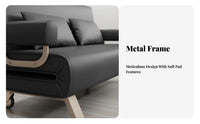 Two-WayUse transformable Armchair Foldable Pull-pull-open Sleeper Chair Space-Saving Sofa Bed Movable with casters for Apartment Dwellers, Homeowners, Office Workers, Small Spaces, Balcony, Study Room, Bedroom