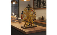 Retro Iron Amusement Wheel Tabletop Display Desktop Amusement Wheel Ornament Handmade Metal Sculpture for Living Room, Store Counter