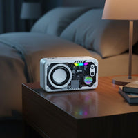 Transparent Mecha Speaker TF Card Support Mecha Design Speaker 3D Surround Sound Portable RGB Sound System for Enthusiasts, Desktop