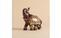 3 Pieces Thai Elephant Statue Set Ideal Housewarming Gift Resin Elephant Decor Craftsmanship Table Ornament for Feng Shui, Office Desk